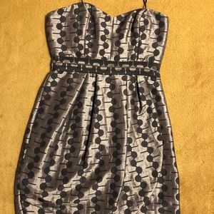 MaxandCleo dress, 6, grey, silver from BCBG. NWOT.